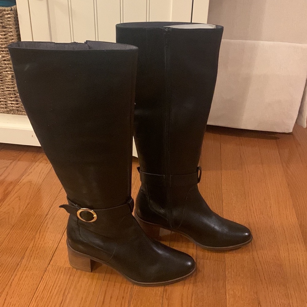 Liendo Polished Leather Black Calf High Boots